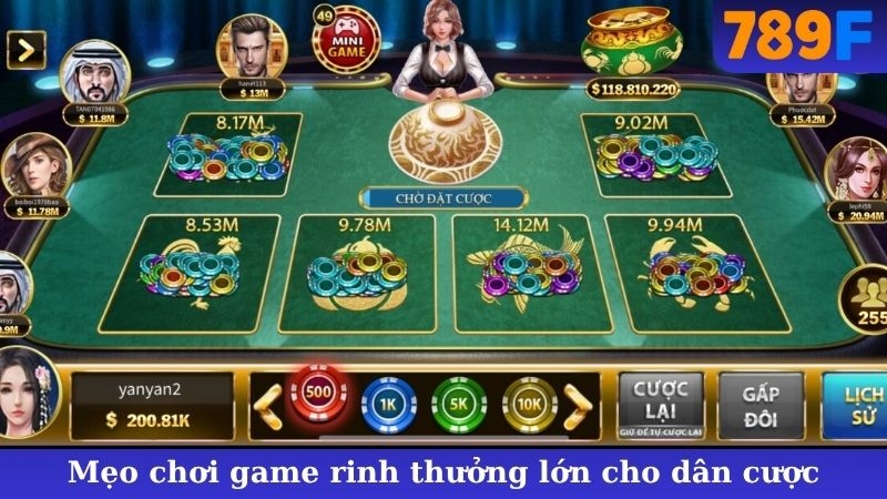 Mẹo chơi game rinh thưởng lớn cho dân cược